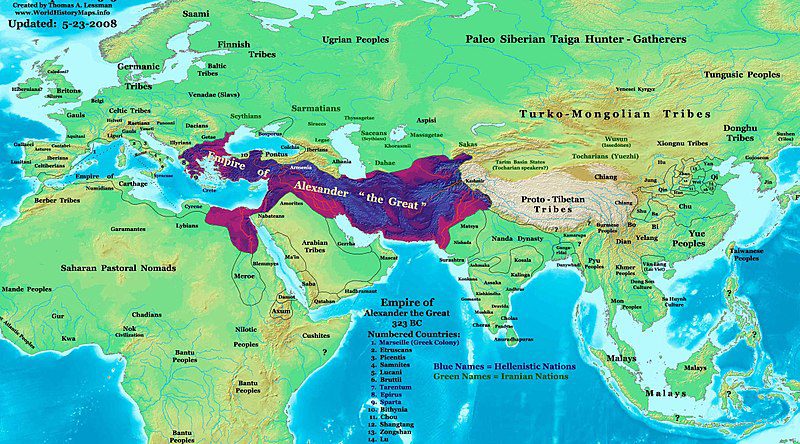 The Hellenic cosmopolis that reached to the borders of India in 323 BC