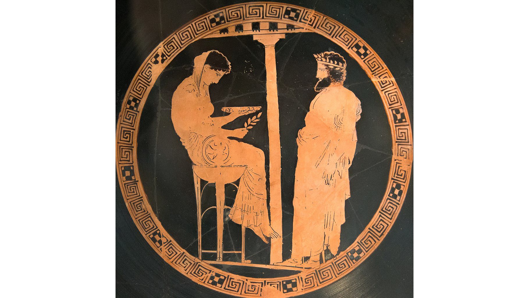 The priestess Pythia at the Delphic Oracle, who spoke truth to power