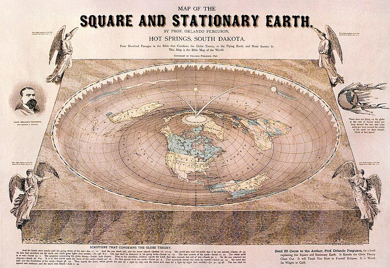 Map of Square and Stationary Earth