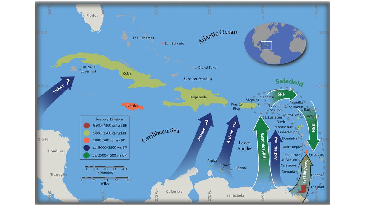 Archaeologists determined the step-by-step path taken by the first people to settle the Caribbean islands