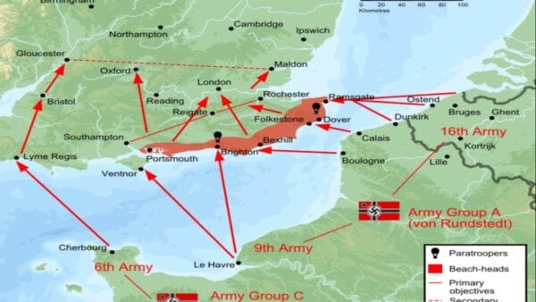 Battle Plan of Operation Sea Lion (Map)