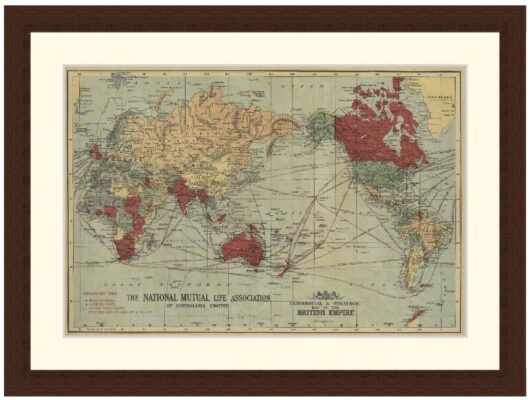 Map of the British Empire, 1930 - Framed Print