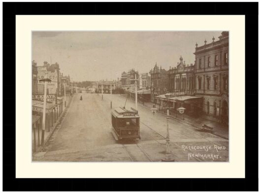 Racecourse Rd Newmarket, Melbourne, Historic Image 1907 - Framed Print