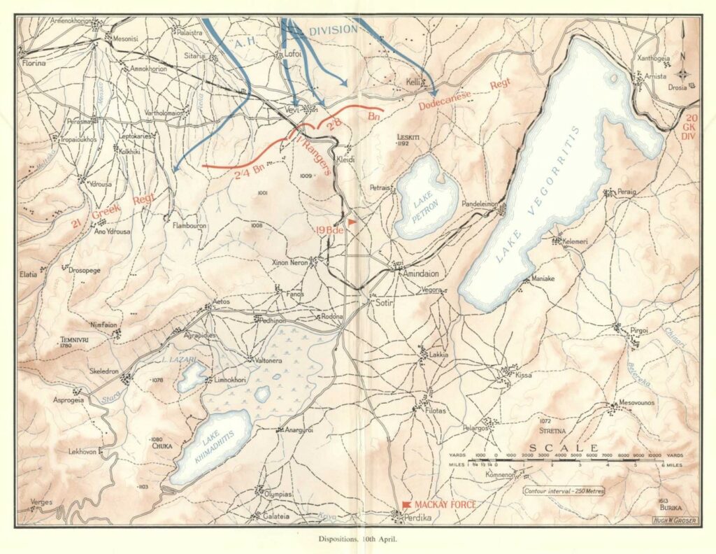 Map of Battle of Vivi, April 1941