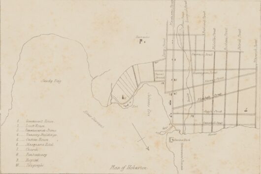 Plan of Hobarton, 1773-1848 - Framed Print