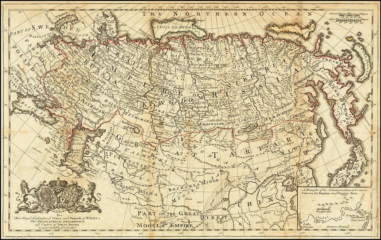 Map of Russia 1730