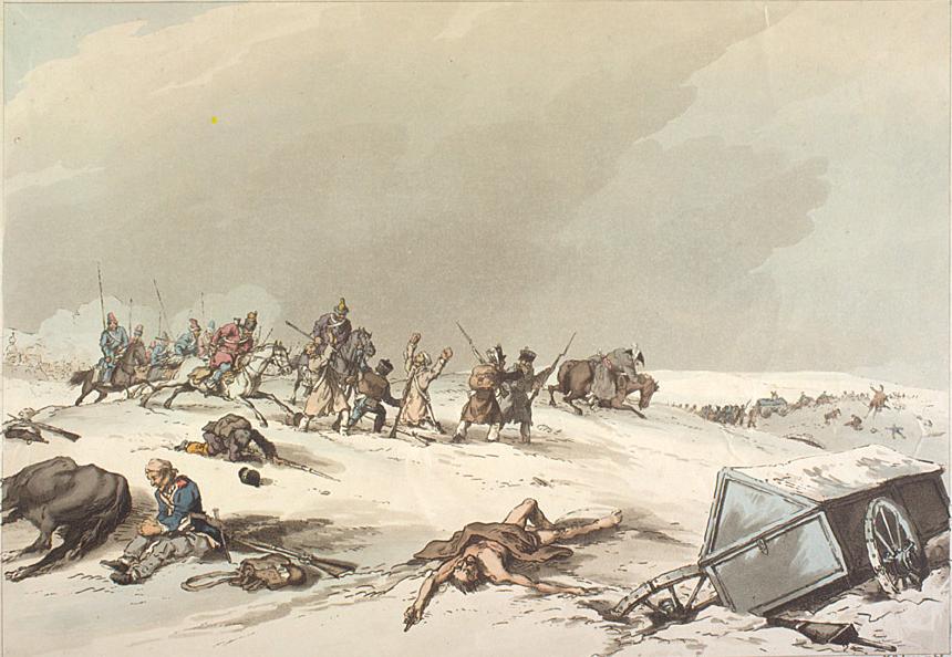 French stragglers cut down during the retreat from Russia.
