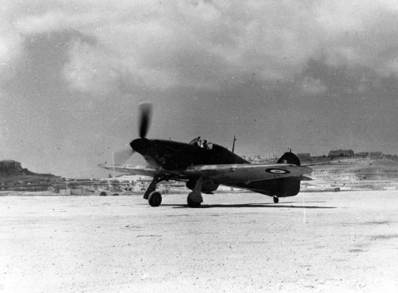 A Hurricane taking of from Malta.