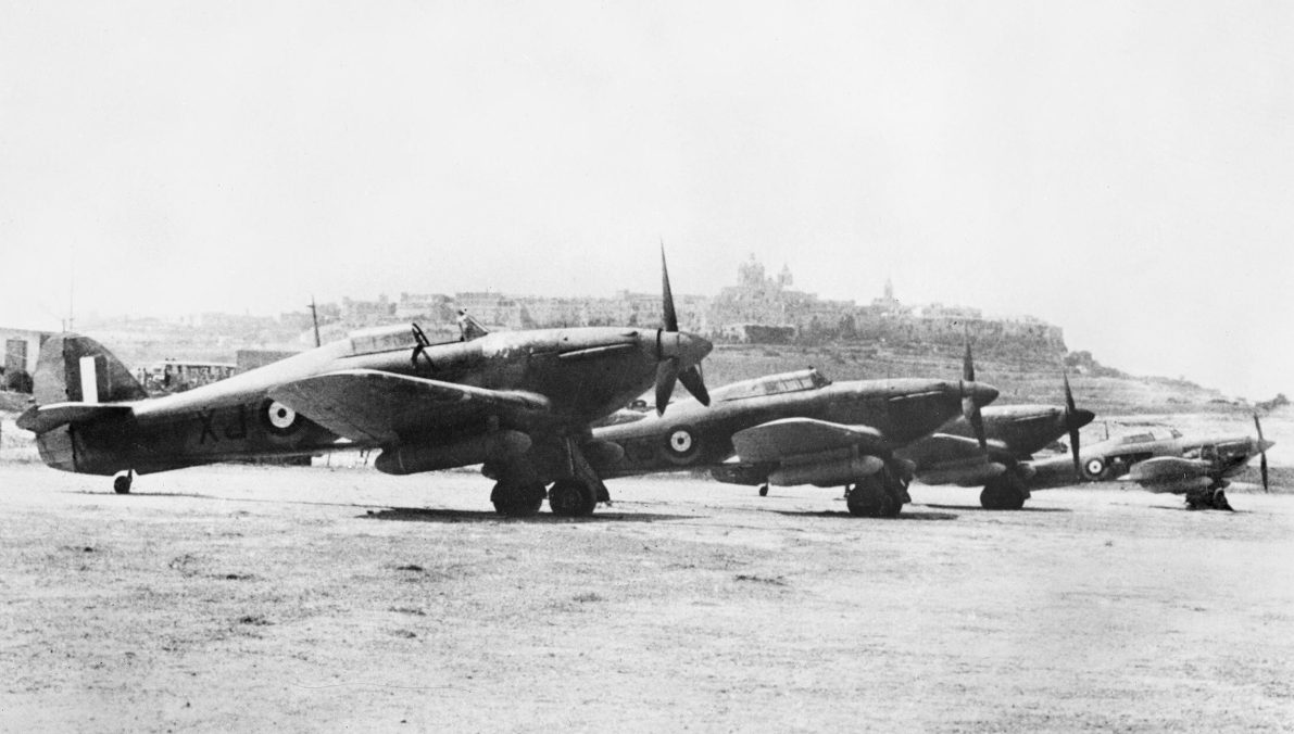 Planes waiting to take of in Malta.